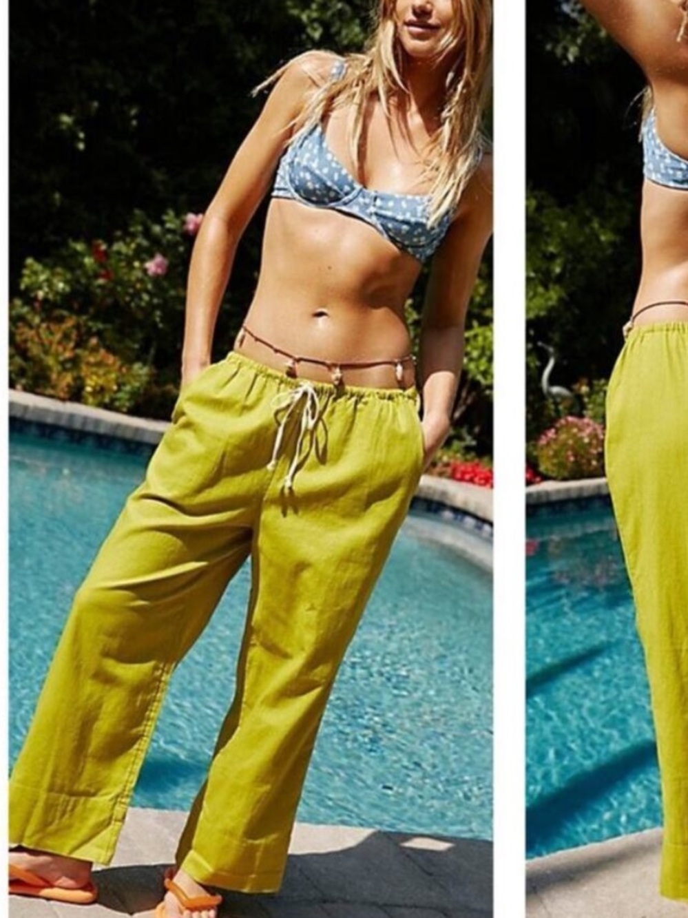 Free People Livin In It Linen Cotton Pull on Pants Size XS